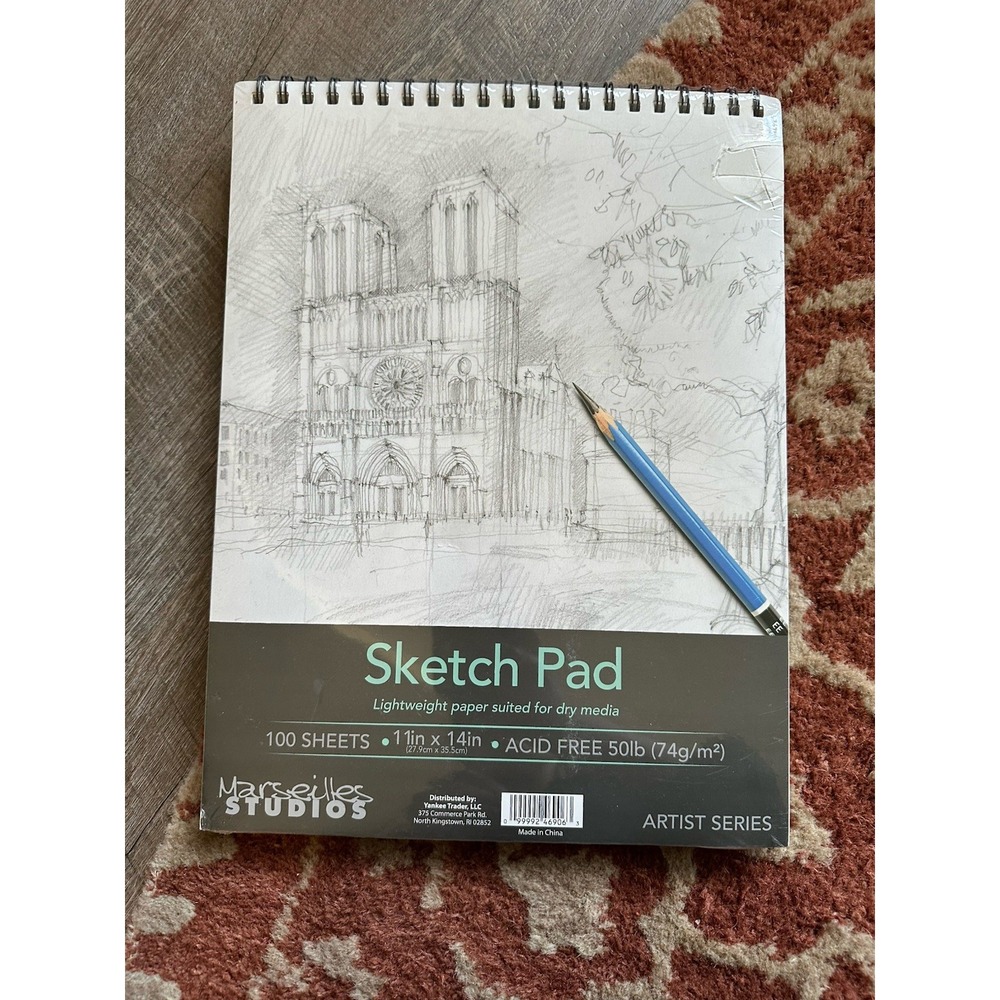 Marseilles Studios 100 Sheet Sketch Pad Acid Free Artist Séries For Dey Media